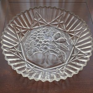 Vintage Glass 10 Inch Bowl Fruit
